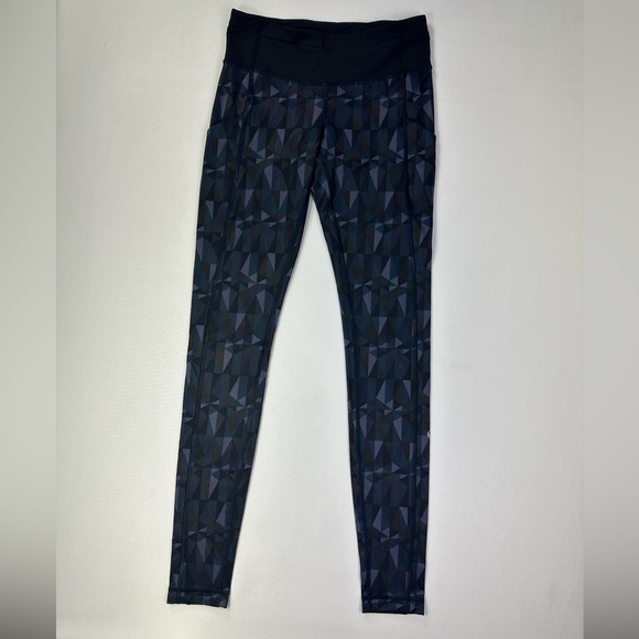 Lululemon full length leggings size 4 geometric print with pockets - Picture 2 of 9